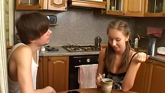 Amateur Couple Enjoys A Cup Of Coffee And Vaginal Sex