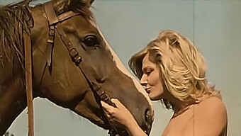 Amazing Vintage Beauty Encounters A Stunning Beast In Erotic Film