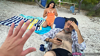 Serena Santos Satisfies Her Cravings For Sex On A Public Beach With Her Stepbrother