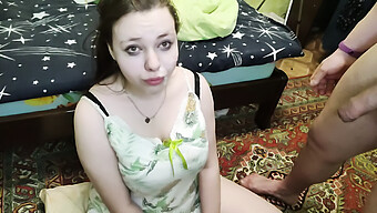 Russian Teen Gets A Deepthroat Facial Cumshot