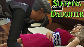 Old man watches teen daughter masturbate and then has sex with her