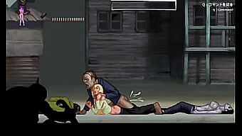 A Blonde Babe Engages In Steamy Action With Undead Zombies And Well-Endowed Partners In A Hentai Game