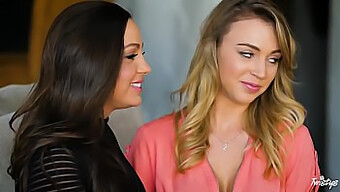 Abigail Mac and Zoey Taylor host a lesbian orgy with Cali Sparks and friends