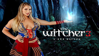 Kayley Gunner, A Voluptuous Beauty, Experiences An Intense Encounter With A Well-Endowed Partner In A Virtual Reality Setting Inspired By The Witcher Franchise