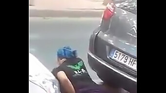 A Woman Engages In Sexual Activity On The Public Road