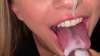 Young Girl Gives An Amazing Blowjob And Gets Her Tongue Licked