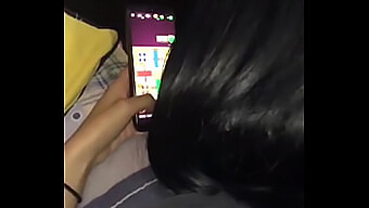 Young Latina Teen Shows Off Her Butt While Playing A Game In Her Room