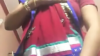 Auntie'S Striptease Performance In A Desi Setting