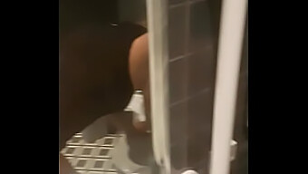 Public Restroom Threesome With Intense Anal Action