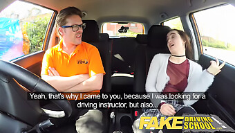 Amateur Driving School Session With Tight Pussy And Blowjobs