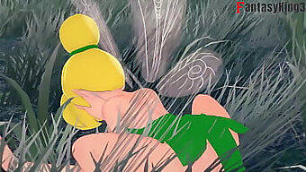 Nàng tiên dễ thương Tinker Bell tham gia vào hoạt động tình dục trong khi một nàng tiên khác quan sát