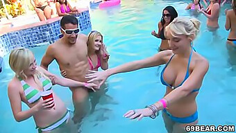 Wild Pool Party Turns Into Steamy Group Sex Session