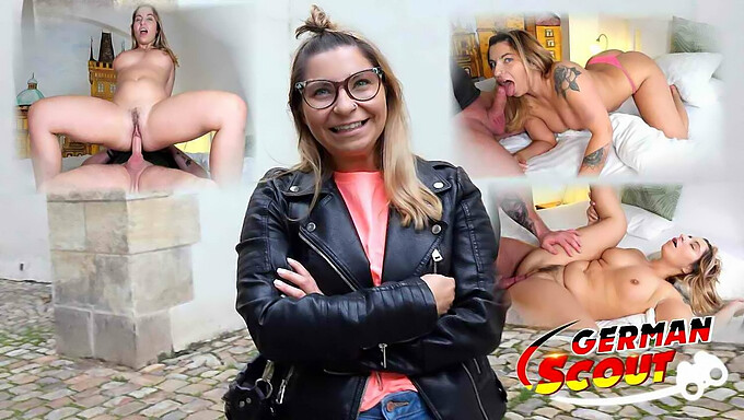 Grandes tetas naturais e bunda de Vivenne fazem sexo áspero com o escoteiro alemão