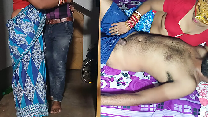 Bengali housewife's naughty encounter with young babysitter