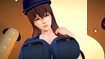 Japanese Hentai Game With A Horny Police Officer And Her Partner