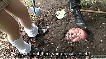 Japanese Teacher And Student Engage In Outdoor Bdsm With Urination