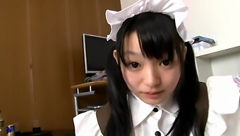 Japanese Maid In A Gorgeous Costume Performs Oral Pleasure