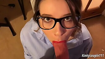 A Nerdy Office Worker Is Blackmailed Into Performing Oral Sex - Kinkycouple111