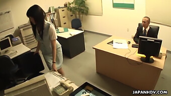 Japanese Office Girl Gets Naughty Under The Desk