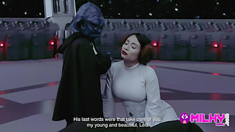 In This Parody Of Star Wars, The Wise And Powerful Master Yoda Engages In Passionate Sexual Encounters With The Seductive Princess Leia. Known For Her Ample Bosom, Leia'S Voluptuous Figure Becomes The Focus Of Yoda'S Desires. The Scene Unfolds With Yoda'S Unorthodox Yet Intense Lovemaking Style, Showcasing A Variety Of Sexual Acts Including Oral Pleasure, Vaginal Penetration, And Even A Brief Encounter With A Latina Beauty And A Dwarf. The Character Of Luke Remains Absent, Allowing The Chemistry Between Yoda And Leia To Take Center Stage. The Scene Concludes With A Tantalizing Glimpse Of The Milkyperu.Com Website, Adding An Extra Layer Of Allure To This Humorous And Erotic Take On The Star Wars Universe.