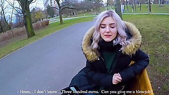 Young Girl Takes Money For Oral Sex In Public - Pov Video With Eva Elfie