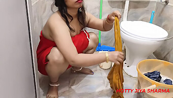 Desi Housewife Seduces While Doing Laundry For Passionate Encounter With Clear Hindi Audio