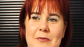 A Voluptuous European Milf With Fiery Red Hair Indulges In Solo Pleasure